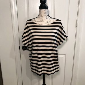Loft tan & black dolman knit top